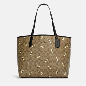 Coach City Tote Bee Print NWT